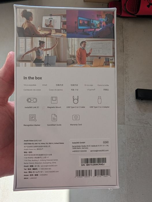 Camera video Web Insta360 Link 2C Standard Edition, Ultra HD 4K