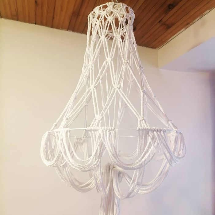 Бохо Макраме Полюлей Лампа - Различни Цветове