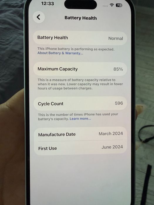 iPhone 15 128GB + зарядно