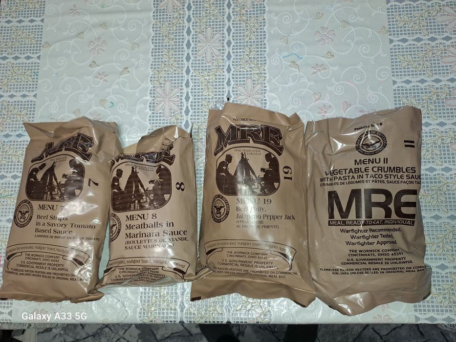Американски пакети за храна - MRE       Храна  подходяща за планинари