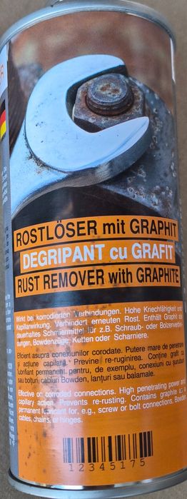Spray degripant Grafit POWER 400ml.Rusty penetrant .Deblock oil.Black Magic.Solutie deblocat suruburi ruginite 100% Germania