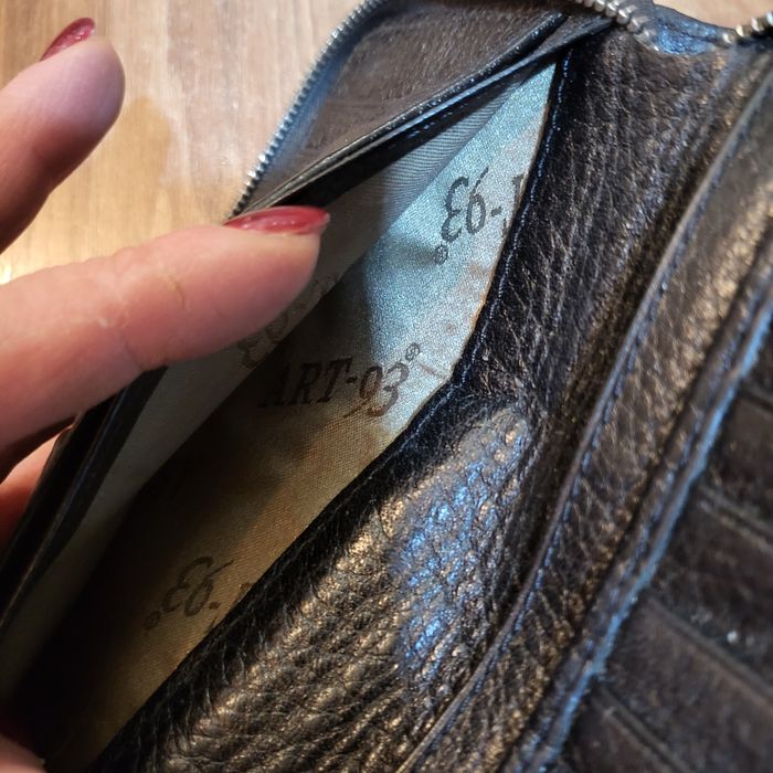 Естествена кожа органайзер карти и калъф за телефон