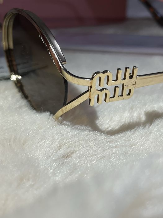 Ochelari de soare Miu Miu | Auriu/ Maro