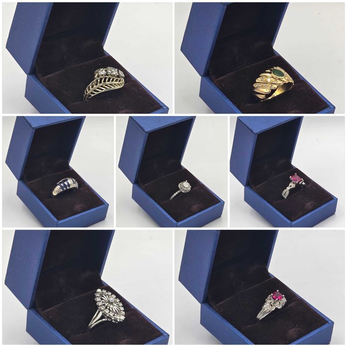 Inel din Aur Alb 18K cu Smarald Natural și Diamante