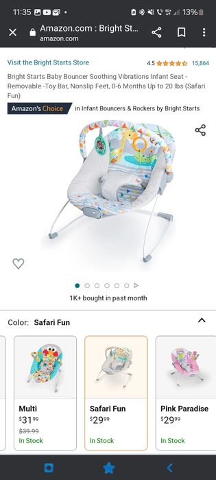 Leagan baby Bright Starts