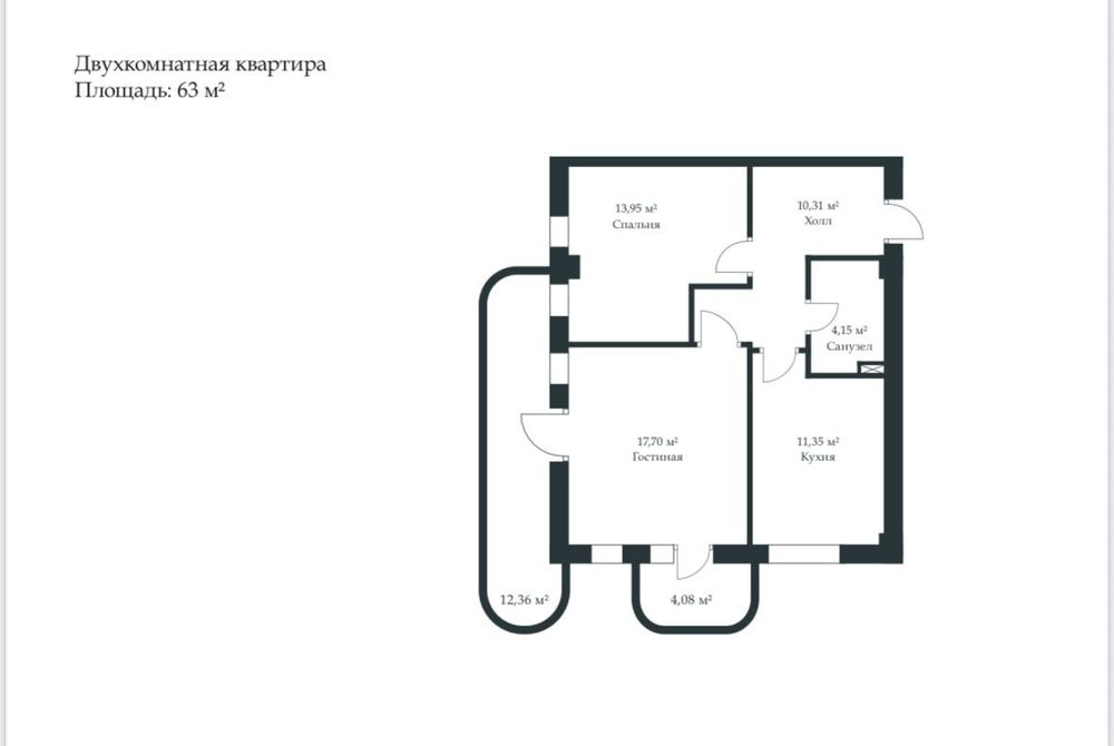 Продается 2 комнатная  жк Parkwood
