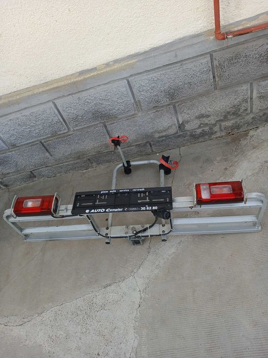 Suport 2 biciclete pe cârlig EUFAB Bike Two (Germania) - Aluminiu, Instalație Nouă