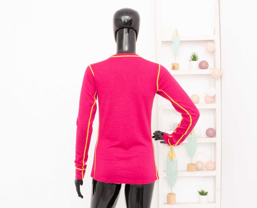 Kari Traa дамска мерино блуза розова термо бельо от мериносна вълна M