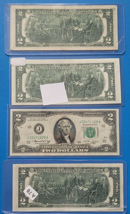 Bancnote Statele Unite dolari America bani vechi  monede