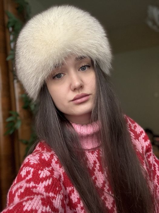 Caciula de blana naturala in stil rusesc, 55,5cm diametru interior