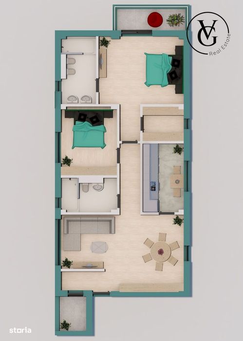 Apartament decomandat 3 camere | LKB Residence | Elvila