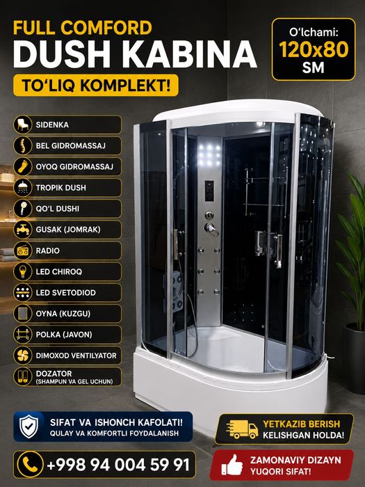 Dush kabina 120x85sm