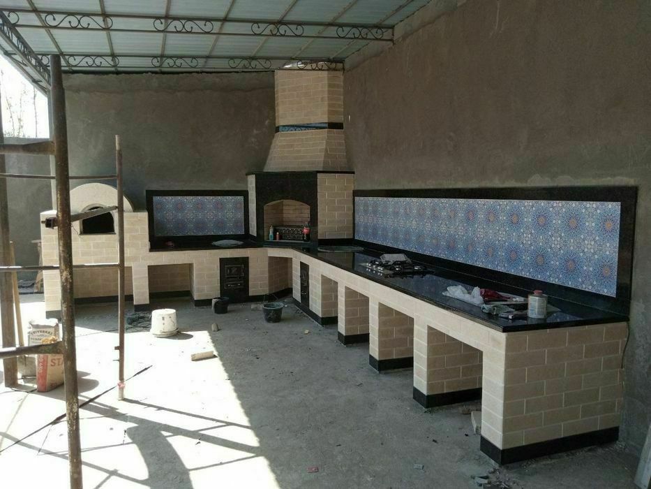 Летние кухни.  Барбекю. Очаги.