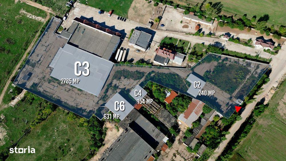 Vand 4 HALE 3500 mp si teren intravilan cu utilitati 15568 mp