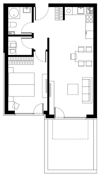 Двустаен апартамент в ж.к. Малинова долина