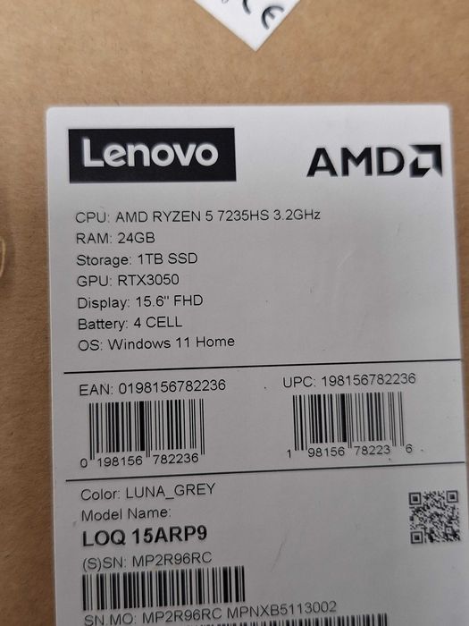 Лаптоп Lenovo LOQ 15arp9