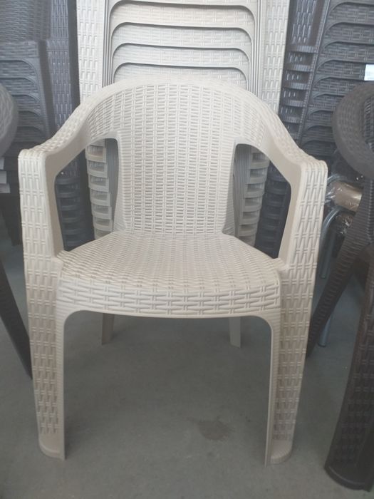 Vand scaune de terasă ratan cu antracit
