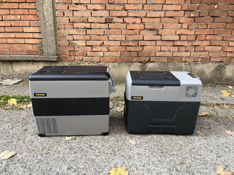Нов 55L Компресорен фризер и хладилник за кола, охлажда до -20°C, 12/24V + 220V, Bluetooth, за каравана бус къмпинг и риболов, нов
