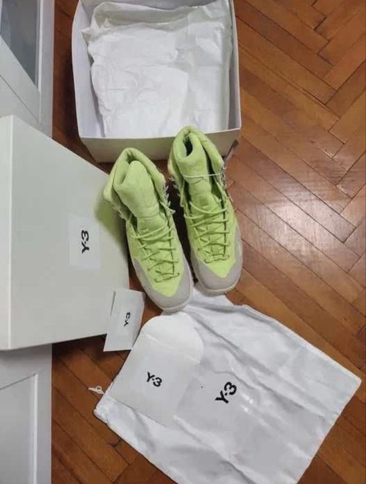 Y-3 Adidasi ghete Notoma semi Frozen yellow/ Off White-43 1/3