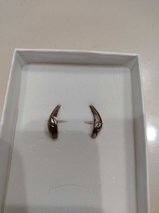 Сребърни обеци с