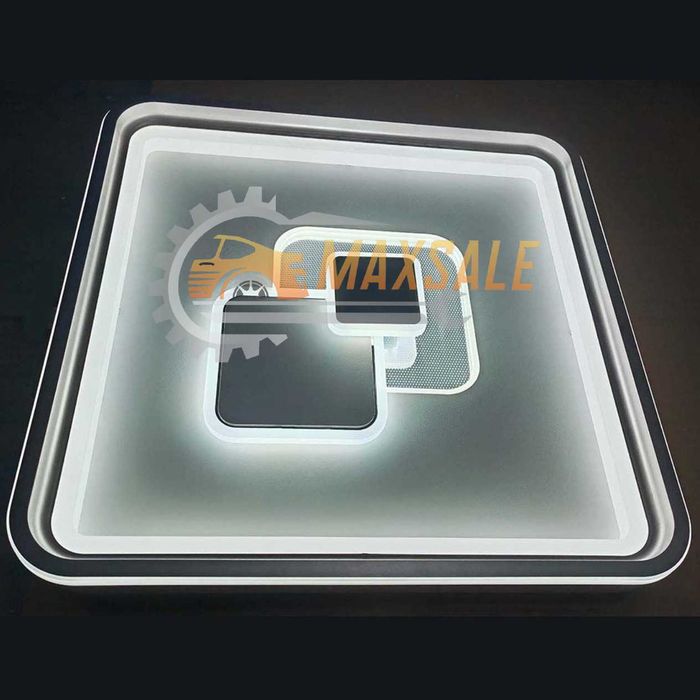 Абажур LED лампа квадрат 100W стилен дизайн за осветление мощен плафон