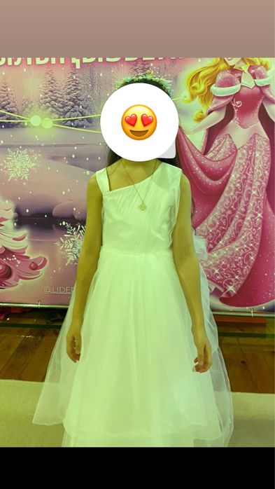 Продаю белое платье , 7,8 лет