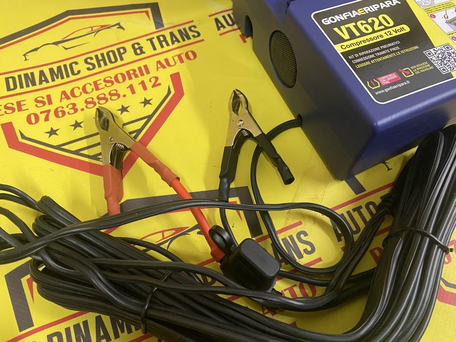Compresor aer umflat roti autoutilitare Dube masini Kit pana cu clesti