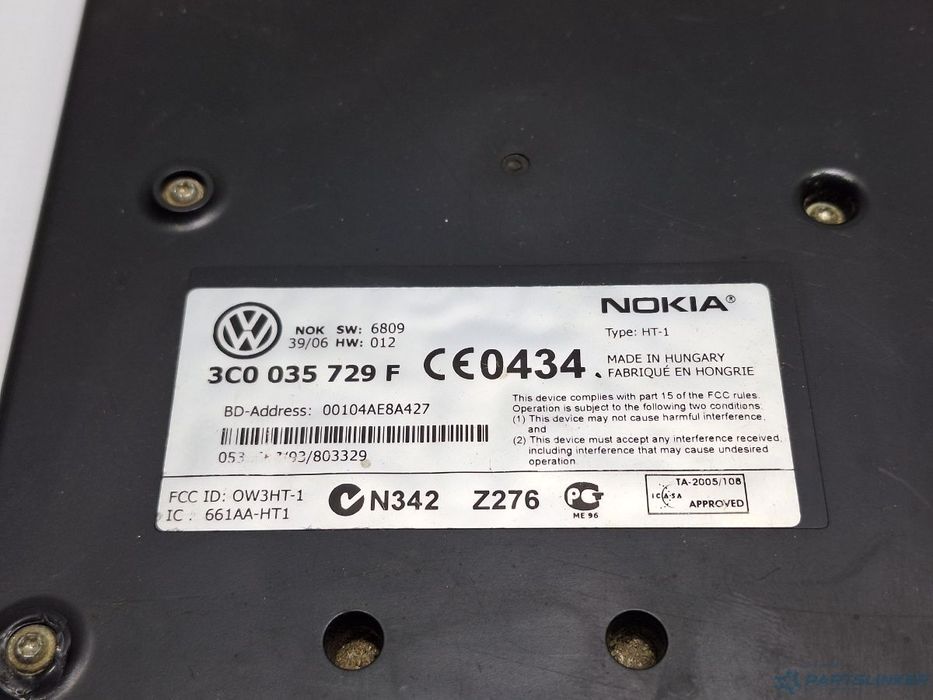 Modul bluetooth VOLKSWAGEN PASSAT (3C2) [ 2005 - 2010 ] TDI (BMP) 103KW|140HP OEM 3C0035729F