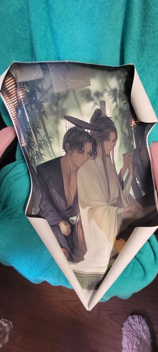The husky and his white cat shizun Poster pânză