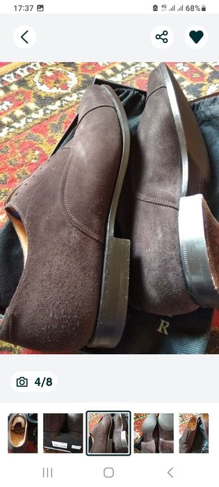 Мужские туфли из замша!