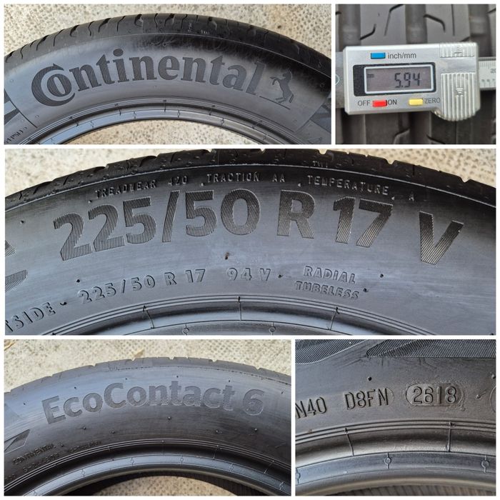 O bucată 225/50 R17 vară - una Continental