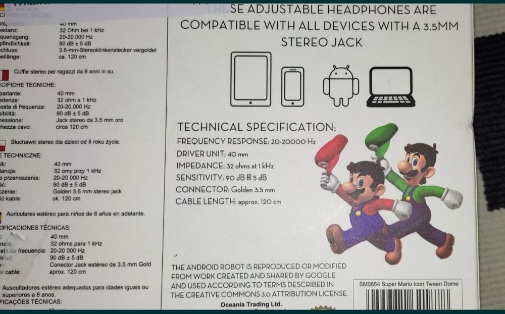 Casti pentru gaming Super Mario si Pokemon