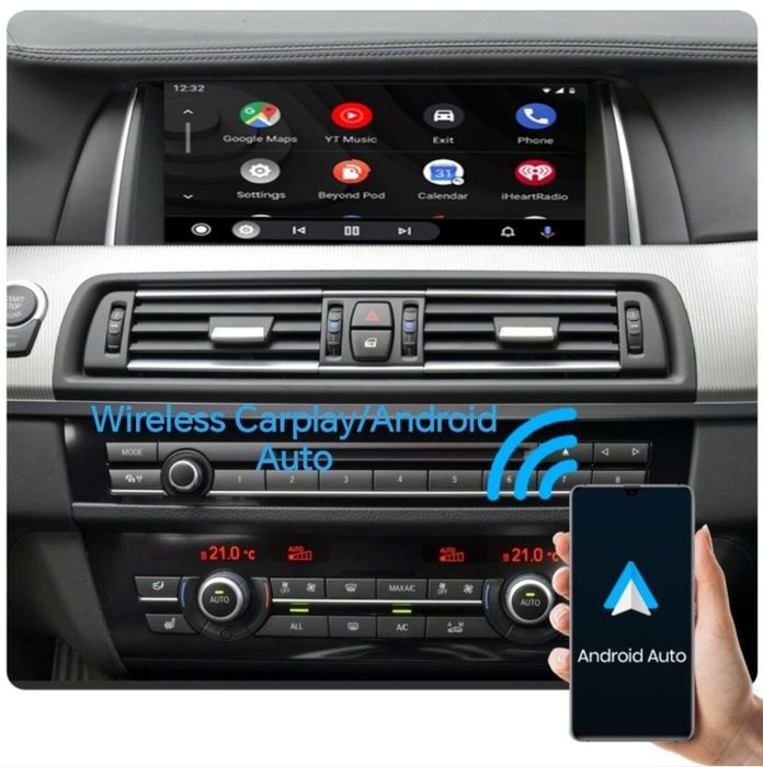 Kit wireless Carplay/Android Auto pt BMW 3,5,7,X1,X3,X4,X5,X6, MINI CIC (2009-2014)