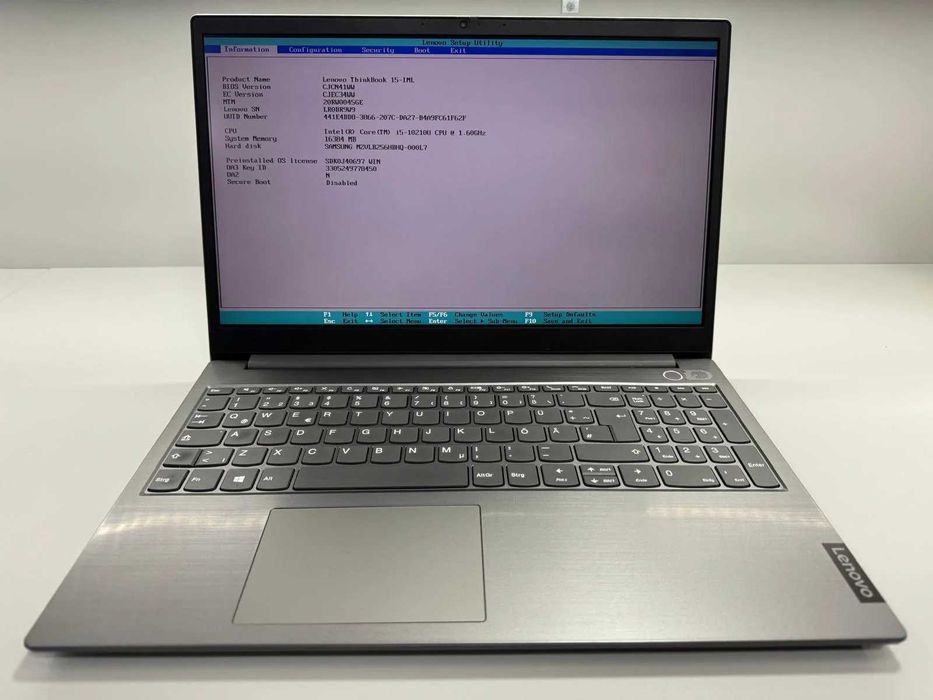 Laptop SH Lenovo ThinkBook 15 i5-10210U 16gb RAM SSD 256 NVME