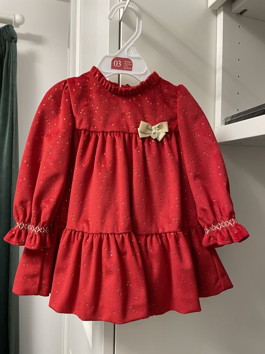 Rochita catifea noua Mayoral Craciun 74 cm 9 luni