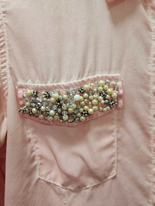 Официална Риза с перли и мъниста