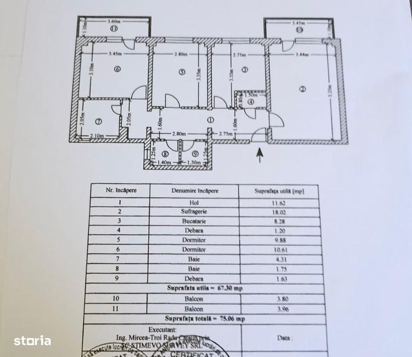 Vanzare apartament 3 camere Militari Scoala