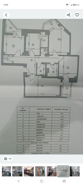 Vând apartament 4 camere central