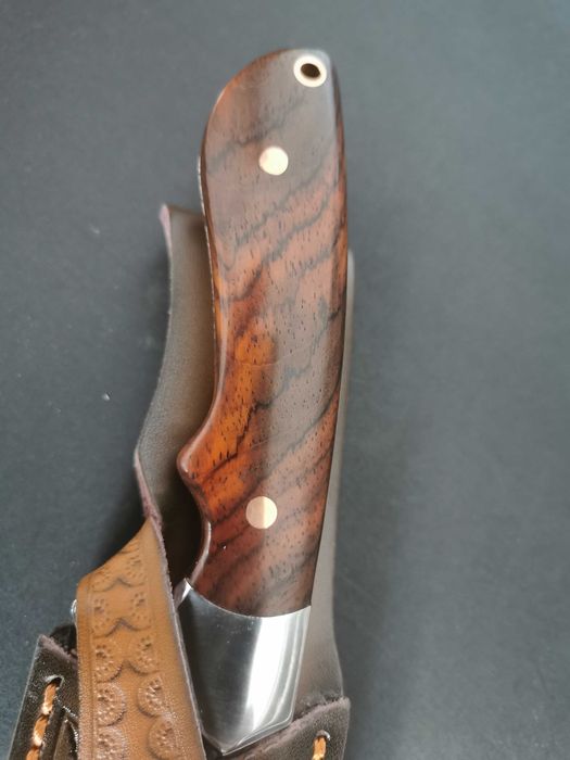 Ловен нож с кания от ествествена кожа HTWM-76 Full Tang