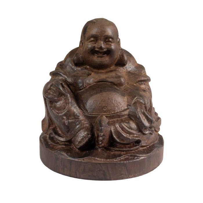 Смеещия се Буда.Ръчно изработена дървена статуетка.