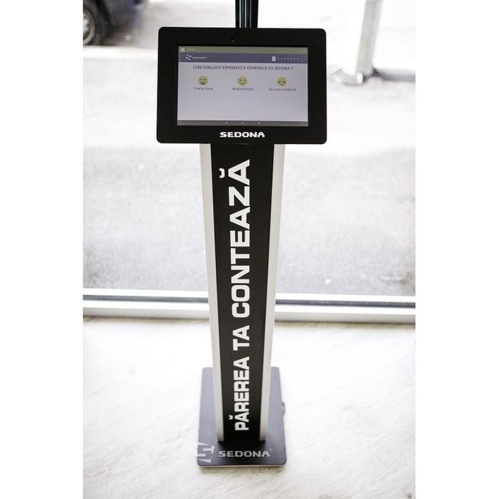 Suport tabletă profesional tip kiosk – ideal feedback clienți / prezen