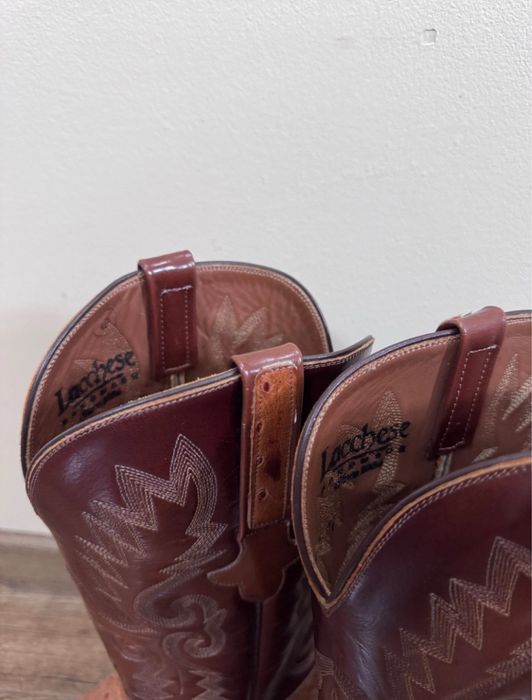 Lucchese Classics Ostrich Full Quill Cowboy Boots Made in USA