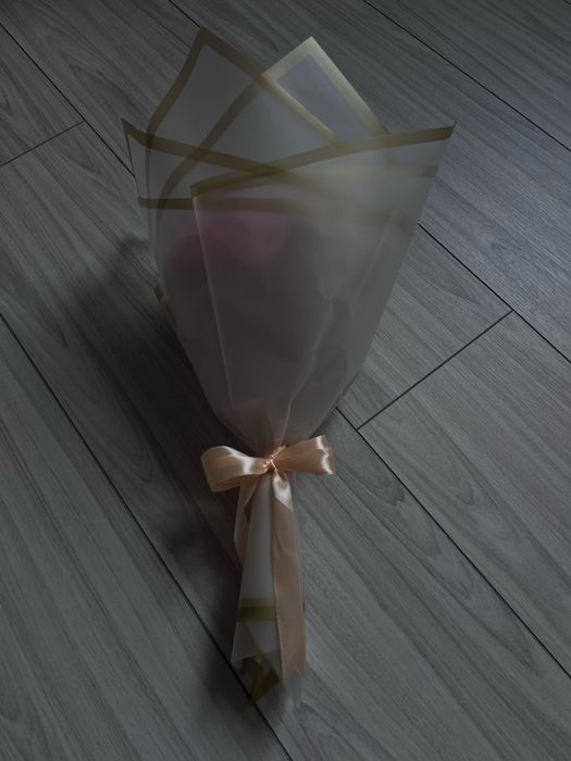 buchet 11 trandafiri din satin