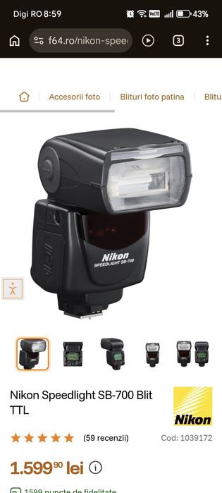 Nikon SB700 Speedlight bliț