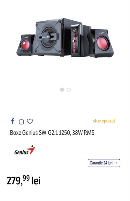 Boxe genius gaming cu bass