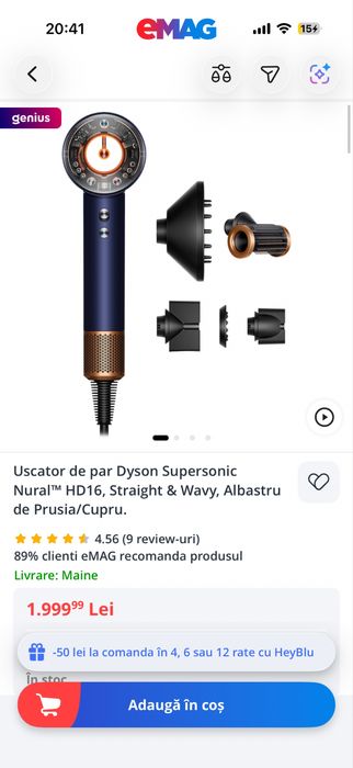 Uscator de par DYSON HD16 NOU