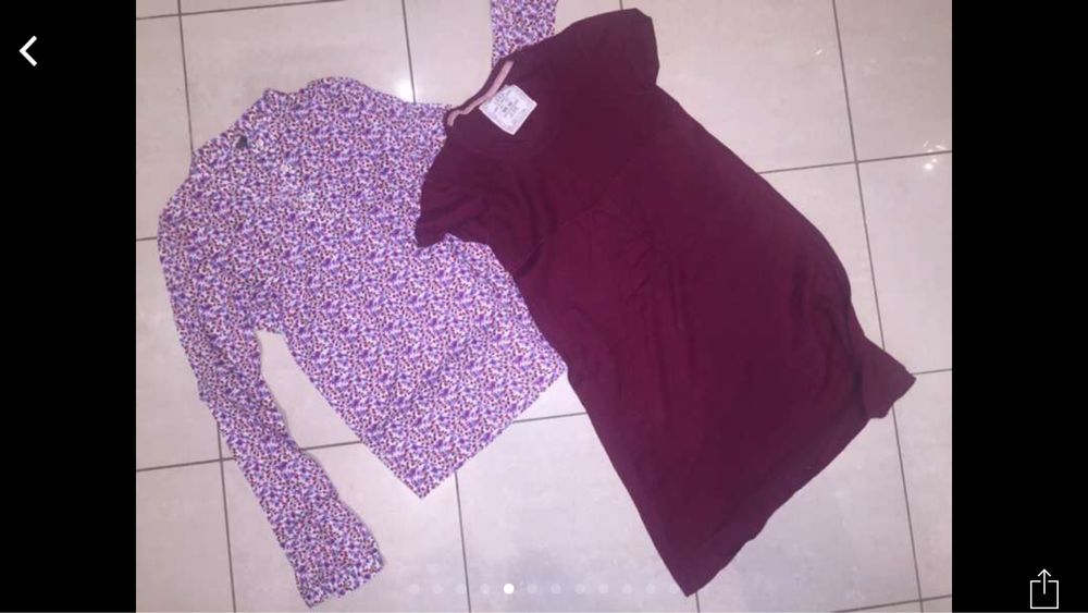 Блузка/пуловер/суитчер,рокля,клин Okaidi,Benetton,Zara,Next,Armani-146