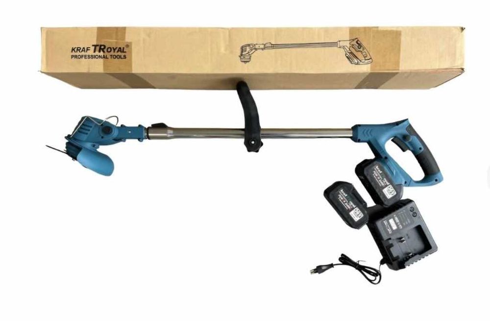 Безжичен Градински Тример за трева Kraftworld 36v + 2 Батерии 8ah