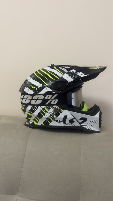 Ендуро / Крос каска LS2 MX437 Fast + Очила 100% Racecraft