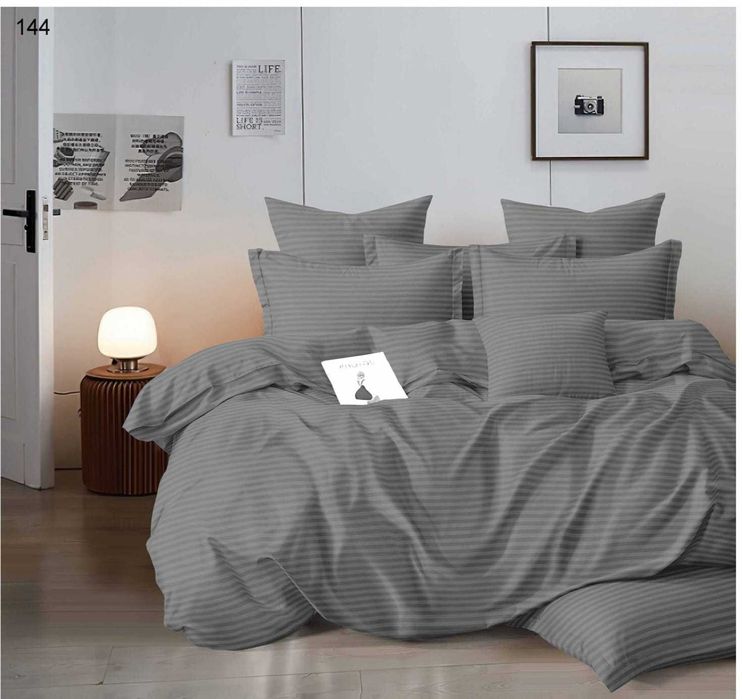 Set lenjerii de pat de una sau 2 persoane bumbac 6 piese